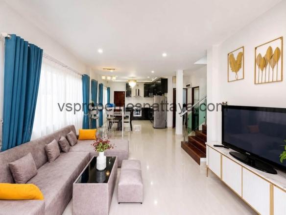 Baan Dusit Pattaya View, Na Jomtien – 4 Bedrooms 2 bathroom / Private Pool Villa for Rent.